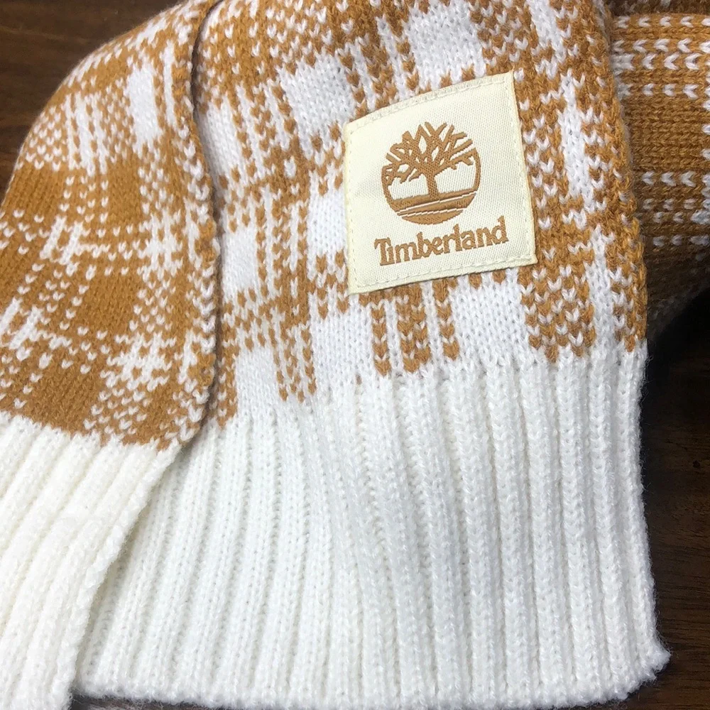 TIMBERLAND Plaid Flat Knit Scarf NWT